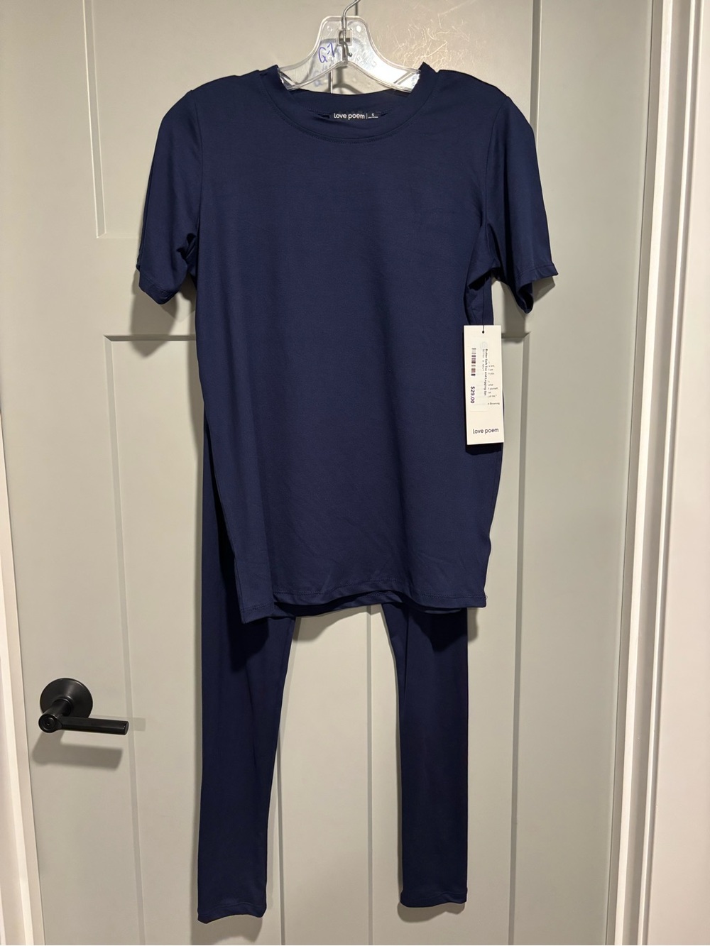 Navy Set - Short Sleeve Top & Leggings